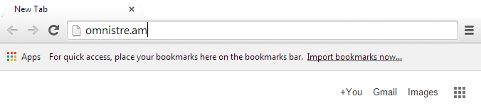 omnistre.am in chrome search bar
