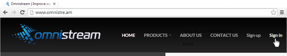 omnistre.am sign-in button